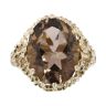 9ct Yellow Gold Smoky Quartz Stone Set Ring