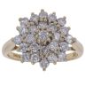 18ct Yellow Gold 1.00ct Brilliant Cut Diamond Cluster Ring