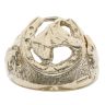 9ct Yellow Gold Patterned Horseshoe Ring