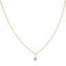 14ct Yellow Gold Children's Green Eye Pendant And Chain 16"