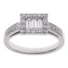 18ct White Gold 0.40ct Brilliant and Baguette Cut Diamond Cluster Ring