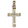 9ct Yellow Gold 0.12ct Channel Set Cross