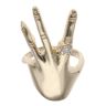 9ct Yellow Gold 0.05ct Diamond Hand Ring