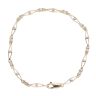 9ct Yellow and White Gold 0.50ct Brilliant and Single Cut Diamond Bracelet 7.5"