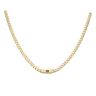 14ct Yellow Gold Monaco Curb Classic Plain Lock Chain 20"