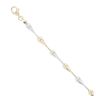 9ct Yellow And White Gold Fancy Bracelet 7.5"