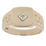 9ct Yellow Gold 0.01ct Brilliant Cut Diamond Signet Ring