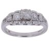 18ct White Gold 0.90ct Baguette and Brilliant Cut Diamond Five Stone Ring