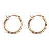 14ct Yellow Gold Mixed Gemset Hoop Cluster Ring