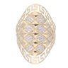 14ct Yellow Gold Greek Key Cubic Zirconia Ring