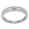 9ct White Gold 0.25ct Brilliant Cut Diamond Two Row Ring