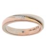18ct Yellow and White Gold 0.05ct Diamond Wedding Band 4mm
