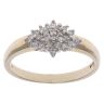 9ct Yellow Gold 0.18ct Diamond Cluster Ring