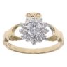 9ct Yellow Gold Cubic Zirconia Claddagh Ring