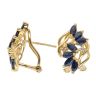 18ct Yellow Gold 0.04ct Diamond and Sapphire Fancy Earrings