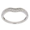 9ct White Gold 0.15ct Diamond Wishbone Ring
