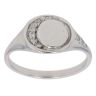 9ct White Gold Children's 0.05ct Diamond Signet Ring