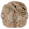 9ct Yellow Gold Patterned Saddle Ring
