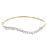 9ct Yellow Gold Cubic Zirconia Wave Hinged Bangle
