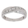 9ct White Gold 0.25ct Brilliant Cut Diamond Crossover Ring
