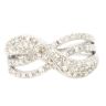 9ct White Gold 1.17ct Diamond Crossover Ring