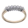 9ct Yellow Gold 0.25ct Brilliant Cut Diamond Half Eternity Ring