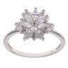 Silver Cubic Zirconia Flower Ring