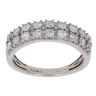18ct White Gold 1.00ct Brilliant Cut Diamond Two Row Ring