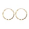 22ct Yellow Gold Faceted Hoop Earrings