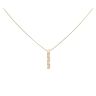 9ct Yellow Gold 0.10ct Brilliant Cut Diamond Bar Pendant and Box Chain 20"