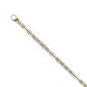 9ct Yellow Gold Bar Frosted Bracelet 7"
