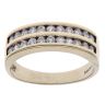 9ct Yellow Gold Cubic Zirconia Two Row Eternity Ring