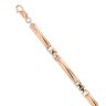 14ct White And Rose Gold Bars Fancy Bracelet 6.5"