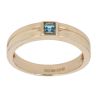 9ct Yellow Gold Blue Topaz Single Stone Ring