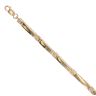 9ct Yellow Gold 0.05ct Diamond Bars Bracelet 7"