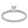 Platinum 0.46ct Emerald Cut Lab Grown Diamond Solitaire Ring