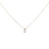 18ct Yellow Gold 0.33ct Princess Cut Diamond Solitaire Pedant and Chain 18"