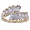 14ct Yellow Gold Fancy Baguette Cut Cubic Zirconia Ring