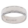 18ct White Gold Patterned Edge Wedding Band 5mm
