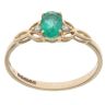 9ct Yellow Gold 0.03ct Diamond and Emerald Ring