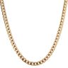 9ct Yellow Gold Plain Curb Chain 18"