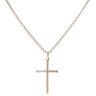 9ct Yellow Gold Twist Patterned Cross Pendant and Chain 24"