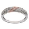 9ct White and Rose Gold 0.26ct Brilliant Cut Diamond Fancy Ring