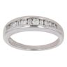 18ct White Gold 0.33ct Brilliant and Baguette Cut Diamond Half Eternity Ring