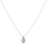 9ct Yellow and White Gold 0.03ct Diamond and Emerald Heart Pendant