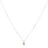 9ct Yellow Gold 0.40ct Emerald Cut Diamond Pendant and Chain 18"