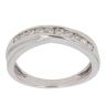 9ct White Gold 0.25ct Brilliant Cut Diamond Crossover Ring
