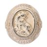 9ct Yellow Gold Cubic Zirconia Panther Signet Ring