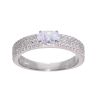 Sterling Silver Cubic Zirconia Ring by Icesia