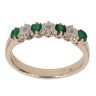 9ct Yellow Gold 0.02ct Diamond And Emerald Ring